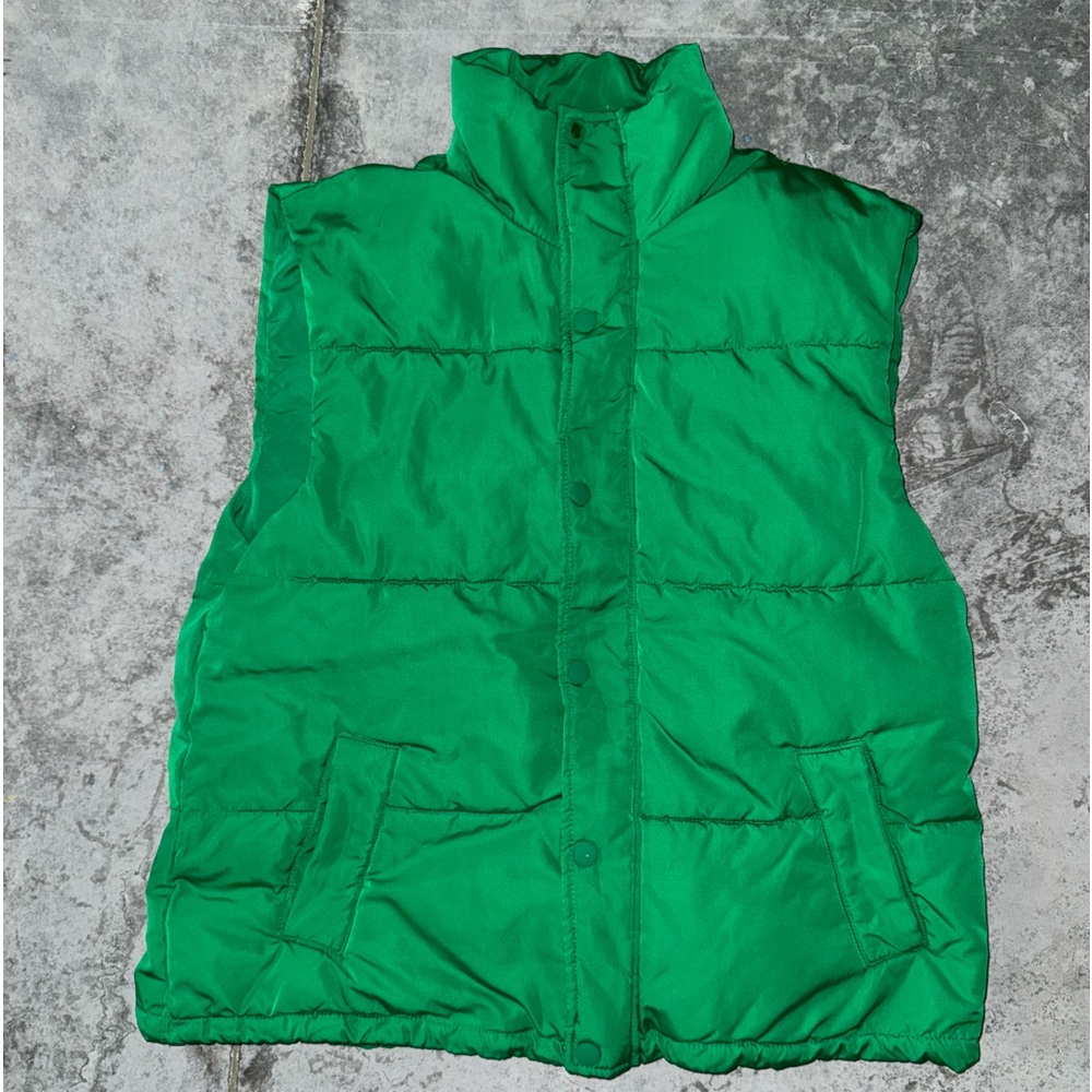 Kelly Green Puffer Vest